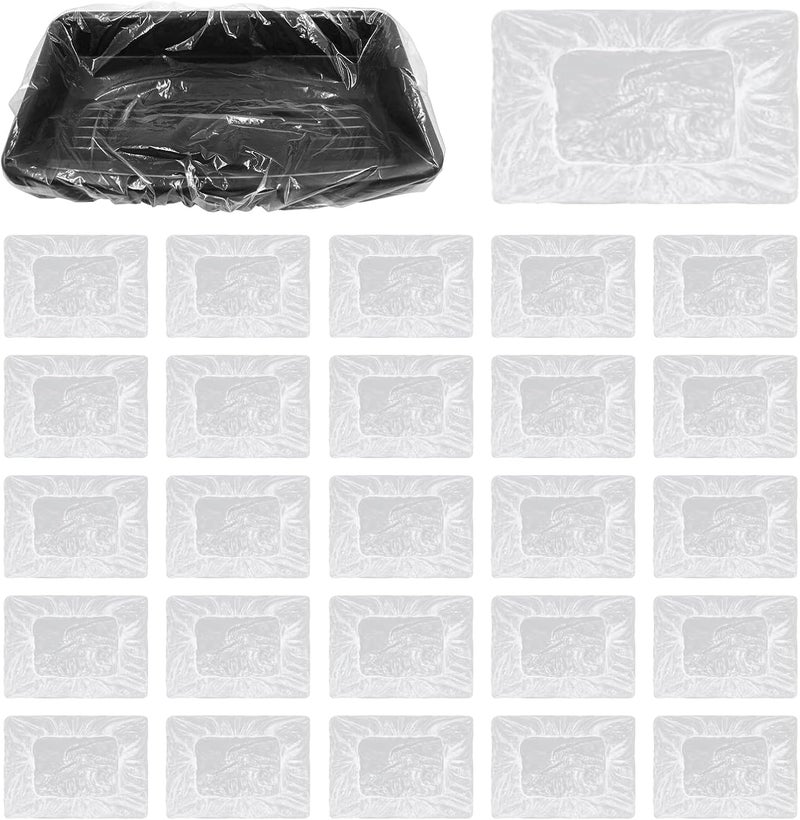 Gfdoso 50 Pcs Paint Tray Liners Disposable - 9 Inch Paint Roller Tray Liner Plastic Paint Tray Liners for House Painting Walls, Excluding Paint Trays - Image 1